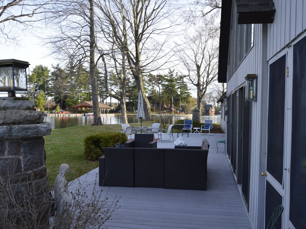 front deck looking towards Alexandria Bay and the shipping c