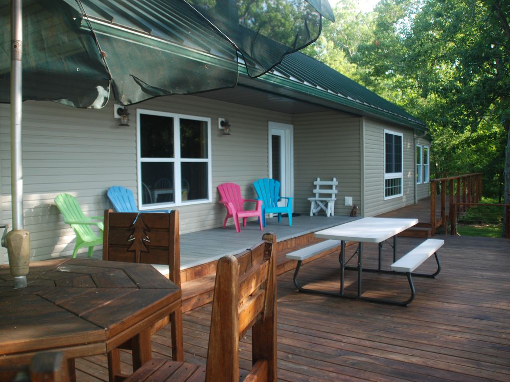 Enjoy sunset and shipping channel from the front deck