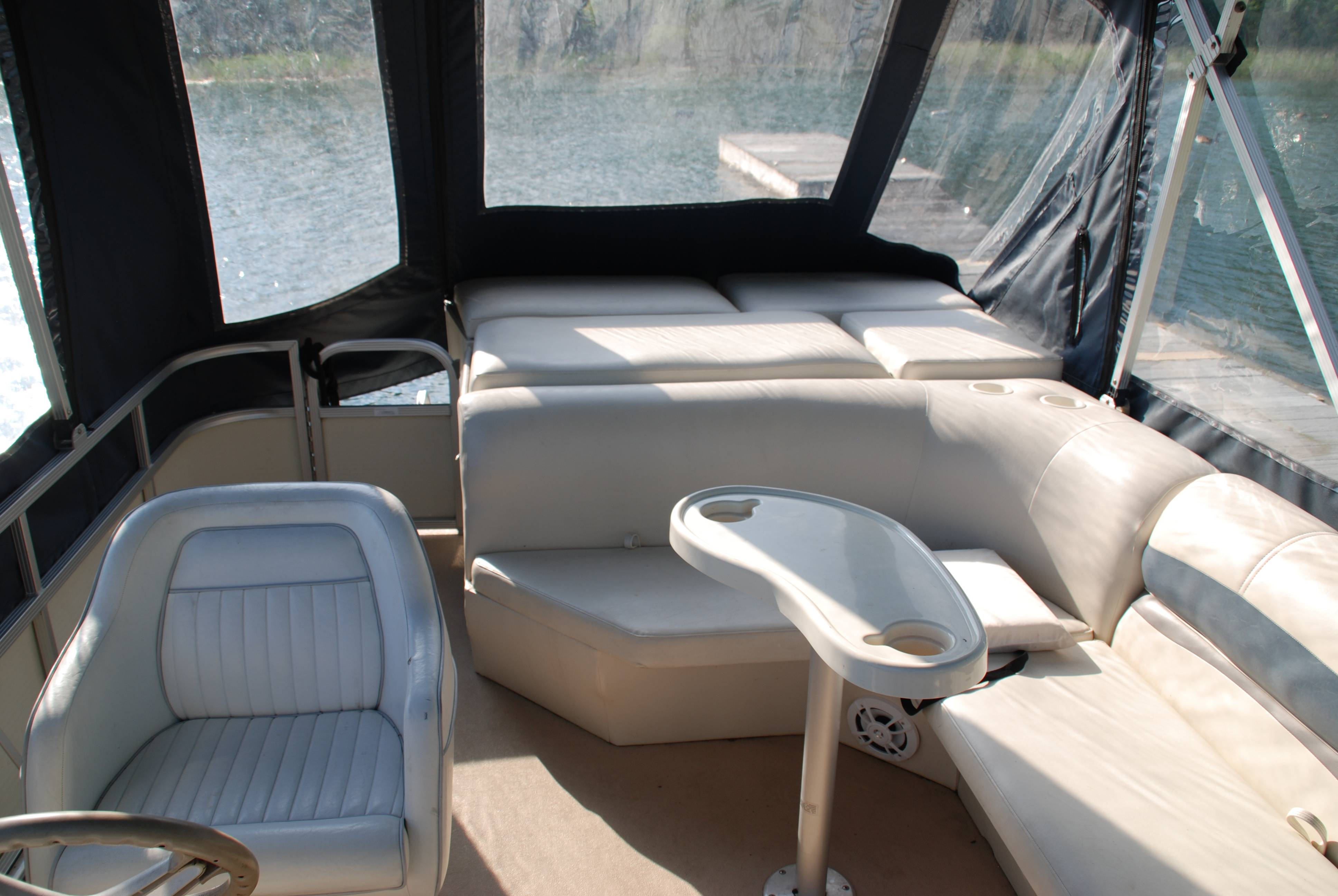 Inside view of Pontoon seating