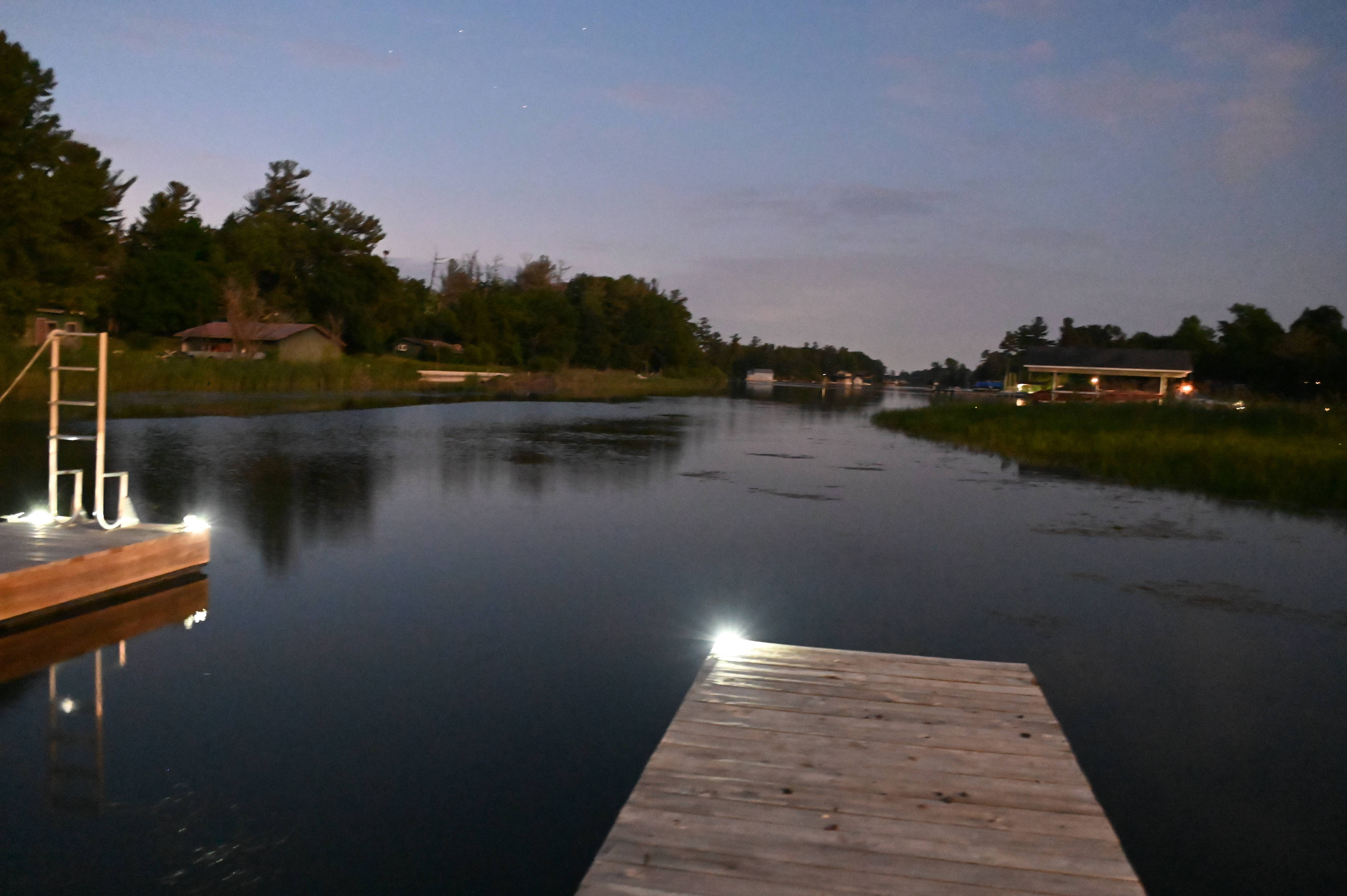 Looking up Carnegie Bay at night